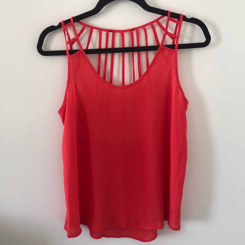 Reddish/Pink Strappy Tank Top
